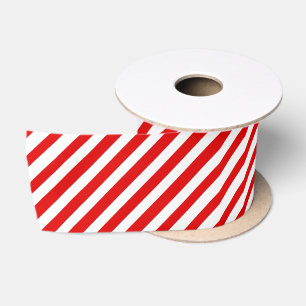 Ruban En Satin Couleur personnalisable des bandes diagonales roug
