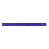 Ruban En Satin Couleur solide Cobalt Bleu Blanc (Devant)