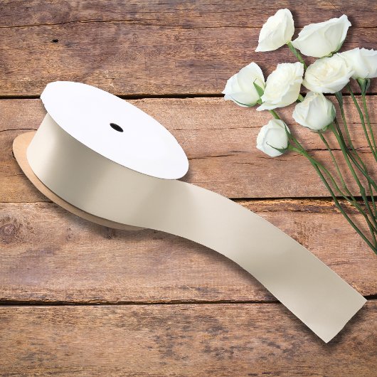 Ruban En Satin Couleur solide métallique Champagne | Classique |