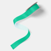 Ruban En Satin Couleur solide : Vert caraïbe (Dos)