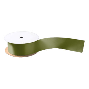 Ruban En Satin Couleur solide vert olive