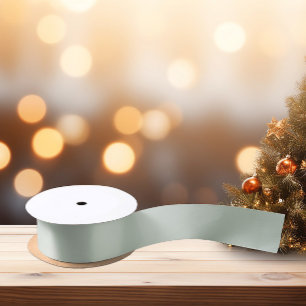 Ruban En Satin Couleur tendance gris-vert muet