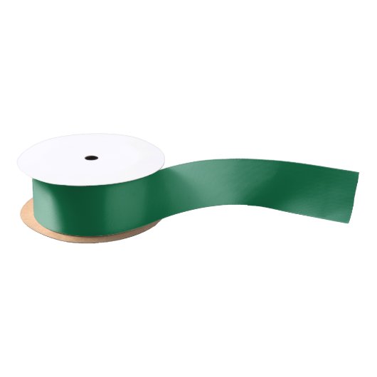 Ruban En Satin Couleur Uni Élégante Verte (Bobine)