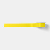 Ruban En Satin Couleur unie : Jaune (Devant)