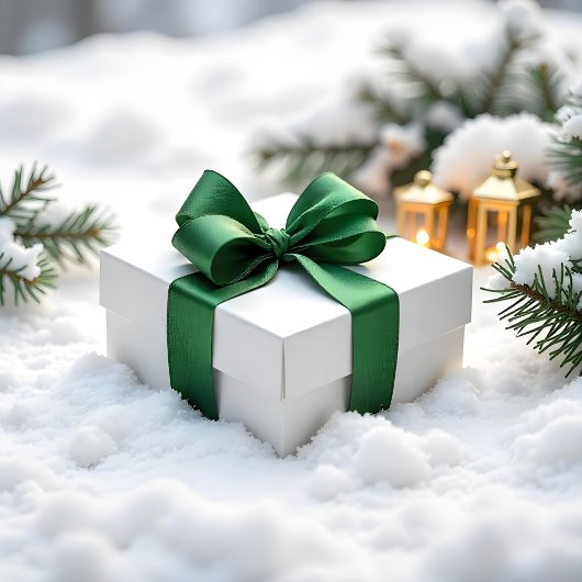 Ruban En Satin Couleur vert foncé Festive #1A4301 Enveloppement c