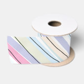 Ruban En Satin Couleurs Pastel Ondulées (Bobine)