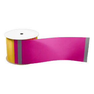 Ruban En Satin Couleurs Printanières Rayées