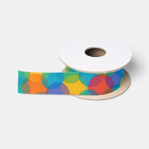 Ruban En Satin Couleurs Rétro Brillantes Motif Artistique Formes