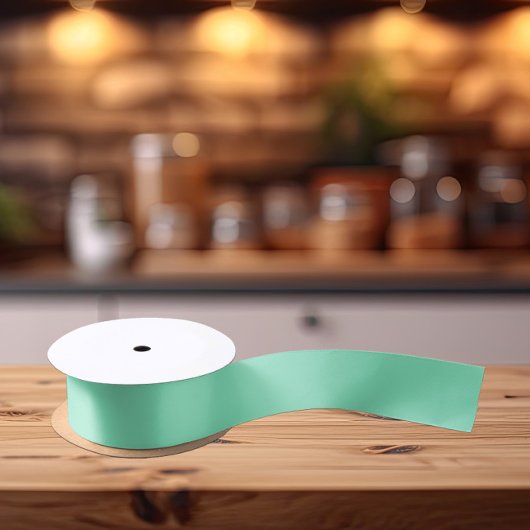 Ruban En Satin Couleurs Tendances - Couleur Vert Minty - Solide