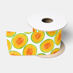 Ruban En Satin Coupes de melon aquarelle ruban de satin motif