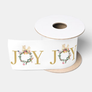 Ruban En Satin Couronne de Noël Joy salutation