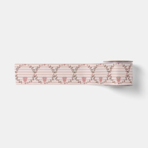 Ruban En Satin Couronne de rayures roses pour Baby Shower