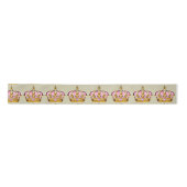 Ruban En Satin Couronne princesse d'or rose (Devant)