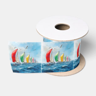 Ruban En Satin Course de voiliers en haute mer