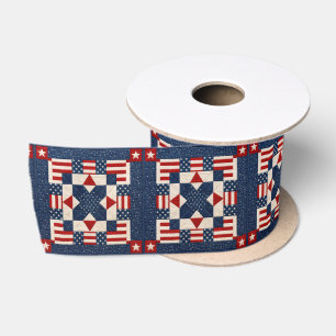 Ruban En Satin Couvre-lit étoilé patriotique américain