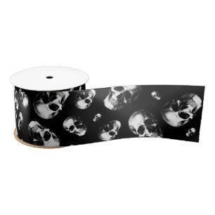 Ruban En Satin Crâne gothique Halloween Mariage crâne ruban