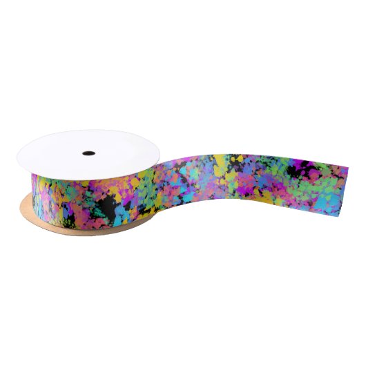 Ruban En Satin crayon fondu multicolore : (Bobine)