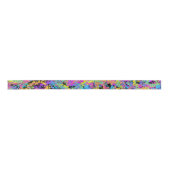 Ruban En Satin crayon fondu multicolore : (Devant)
