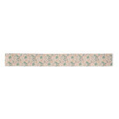 Ruban En Satin Cream Christmas Foliage pattern (Devant)