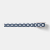 Ruban En Satin Croix blanches sur bleu-gris (Devant)