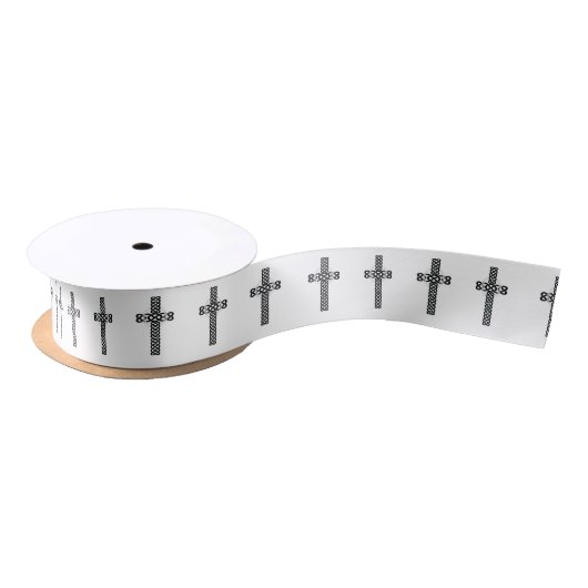 Ruban En Satin Croix celtique (Bobine)