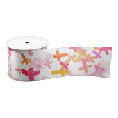 Ruban En Satin Croix Colorées (Bobine)