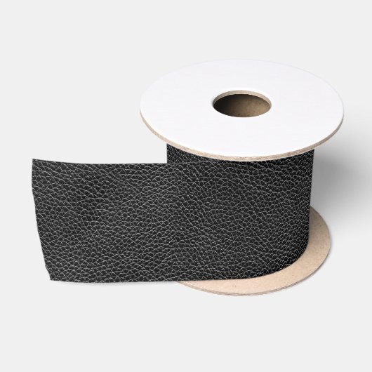 Ruban En Satin Cuir noir de Faux (Bobine)
