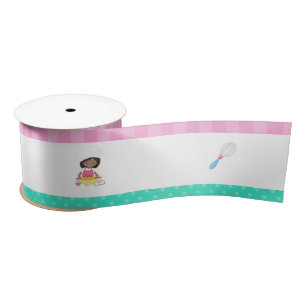 Ruban En Satin Cute Africaine Américaine Baking