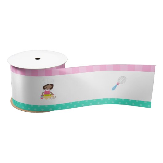 Ruban En Satin Cute Africaine Américaine Baking (Bobine)