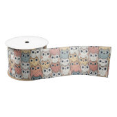 Ruban En Satin Cute Cartoon Cats (Bobine)