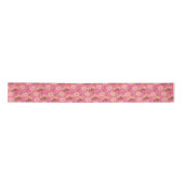 Ruban En Satin Cute Chat et Fleurs (Devant)