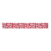 Ruban En Satin Cute Chat Rouge et Blanc Festif (Devant)