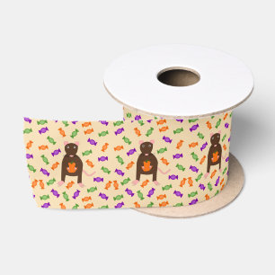 Ruban En Satin Cute Halloween Rat et Citrouille