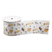 Ruban En Satin Cute Holiday Cat Pattern (Bobine)