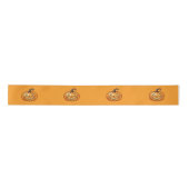 Ruban En Satin Cute Jack-o'-lantern Citrouille Orange Halloween (Devant)