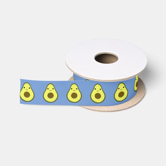 Ruban En Satin Cute Kawaii Avocado (Bobine)