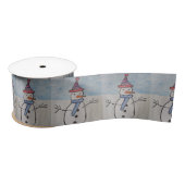 Ruban En Satin Cute Snowman (Bobine)