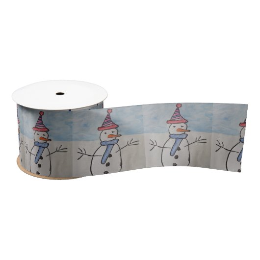 Ruban En Satin Cute Snowman (Bobine)
