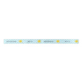 Ruban En Satin Cute Sunshine Joyeux Anniversaire Polka Dot Blue (Devant)