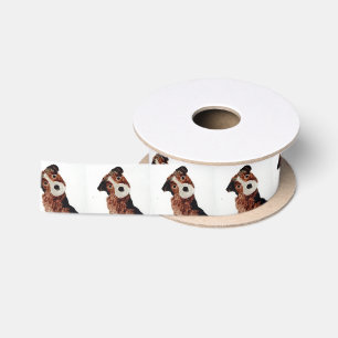Ruban En Satin Cute Terrier Dog Art