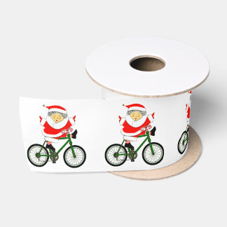 Ruban En Satin Cycliste de Noël de cyclisme