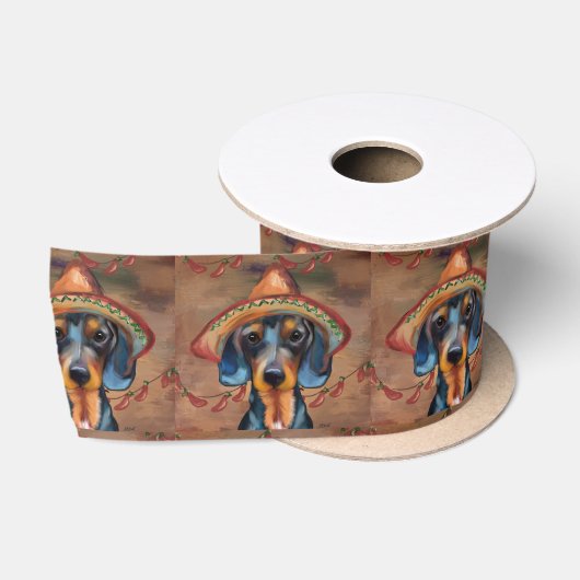 Ruban En Satin Dachshund Cinco de Mayo (Bobine)