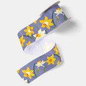 Ruban En Satin Daffodiques sur bleu pourpre (Dos)