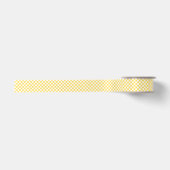 Ruban En Satin Damier jaune visuel classique (Devant)