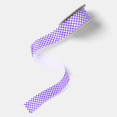 Ruban En Satin Damier violet classique visuel  (Dos)