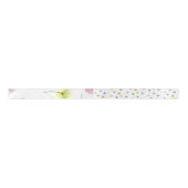 Ruban En Satin Dansons | Motif floral aquarelle (Devant)