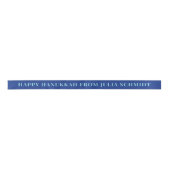 Ruban En Satin Dark and Ice Blue Simple Text Happy Hanukkah Gift (Devant)