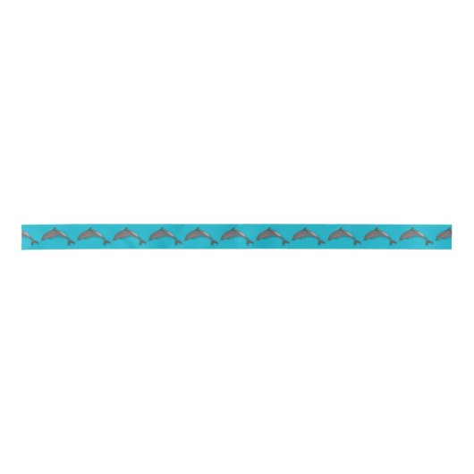 Ruban En Satin Dauphin graphique mignon (Devant)