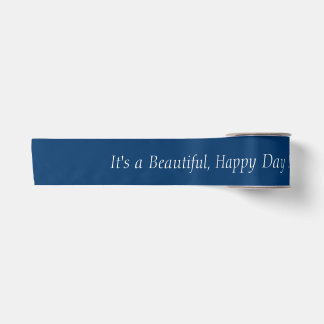 Ruban En Satin Deep Blue 003366 - Message personnalisé ou blanc