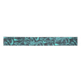 Ruban En Satin deep thought - black and teal : (Devant)